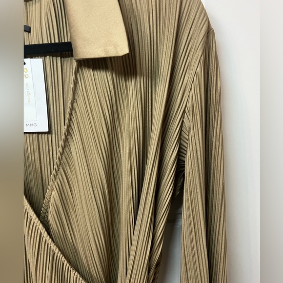 NWT Mango Pleated Wrap Dress - Picture 5 of 13
